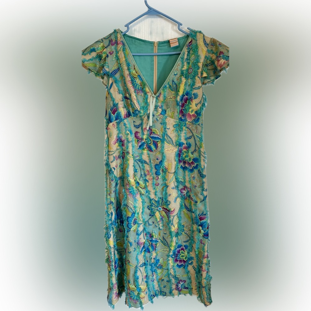 Oilily Turquoise and Beige Easter Dress size 36